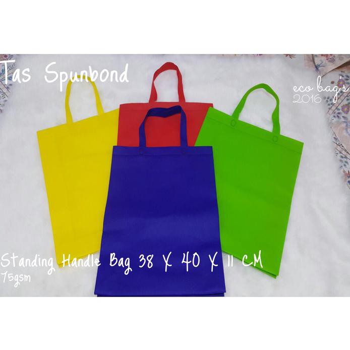 

( 38X45X11 ) Goodie Bag / Tas Kain Spunbond Standing Polos Berkualitas Best Quality