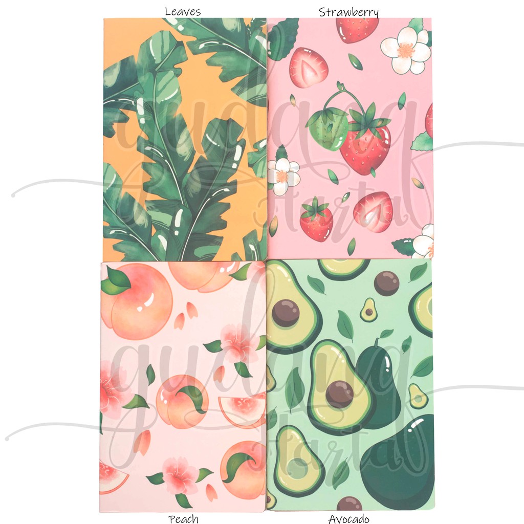 Notebook Summer Time Leaves Buah Fruit Avocado Lucu Buku Tulis Catatan Note Book Unik GH 308053