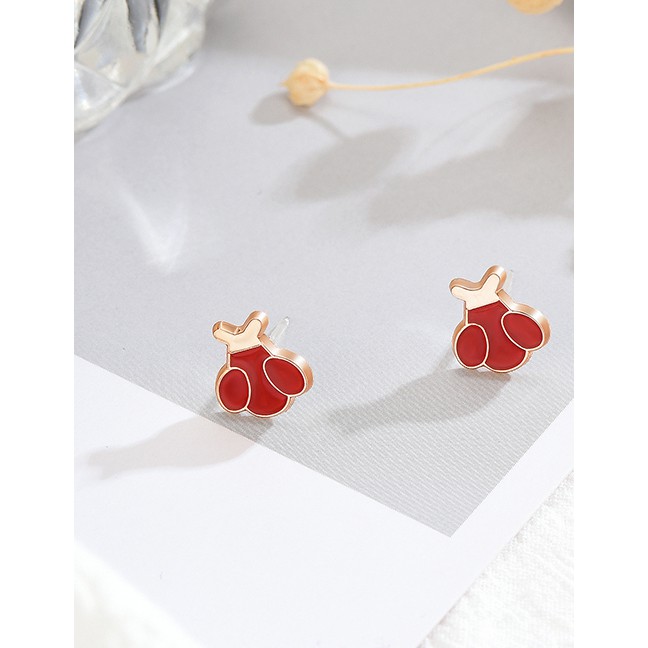 LRC Anting Set Fashion Color Christmas Earrings Earrings Set Of 9 D18703