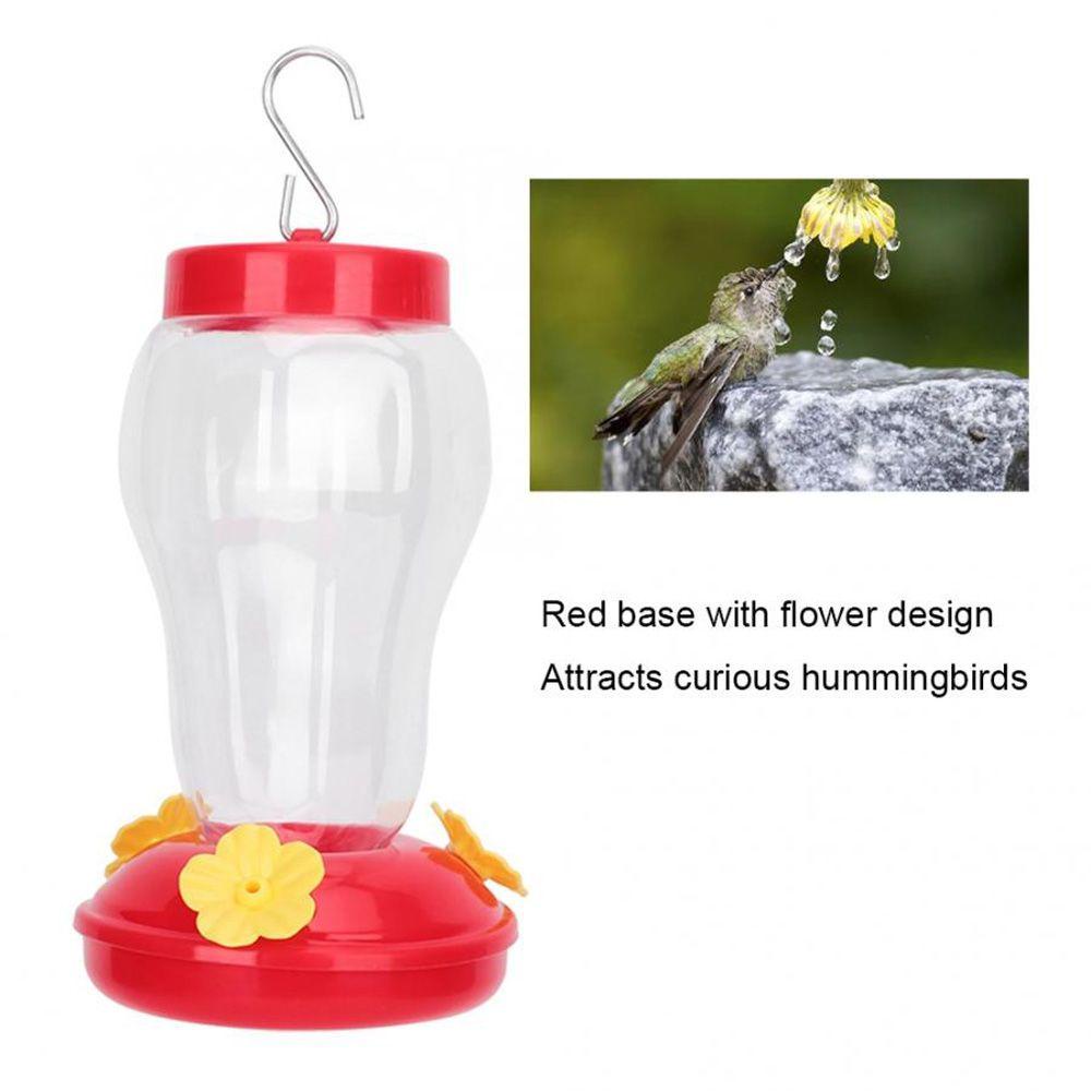 REBUY Rebuy Hummingbird Feeder Plastik Otomatis Dengan Pengait Perlengkapan Burung Botol Nuri Teras Tempat Makanan