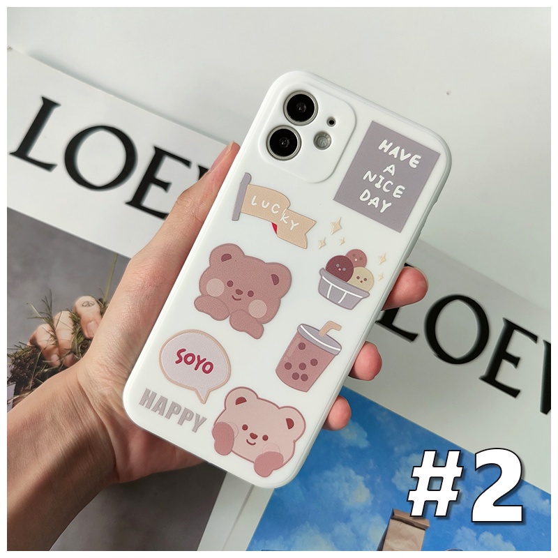 OPPO A94 A95 A74 A54 4G 5G A37 A39 A57 A16 A15 A15S A53 A33 A52 A92 A12 A91 A31 F11 F9 A5S A7 A5 A9 2020 Realme XT C11 C12 C15 C17 C20 C20A C21 C21Y C25 2021 8 7 7i 6 6i 5 5S 5i Narzo 50a 20 30 C1 PRO RENO 3 4 4F 5 5F 6 6Z lovely bear Soft CASE-#2