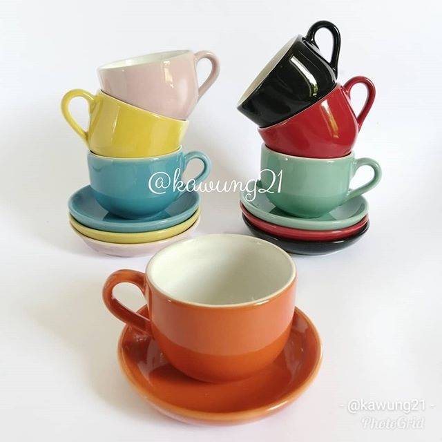 CS190 Warna Cangkir Kopi 190ml Cappuccino Latte Cup