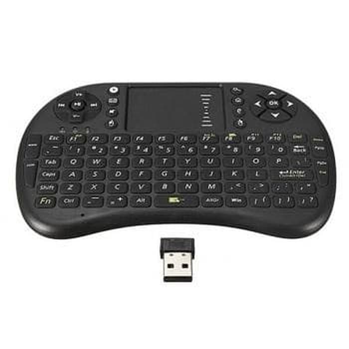 Keyboard Mini Wireless USB Dongle 2.4GHz dengan TouchPad Fungsi Mouse