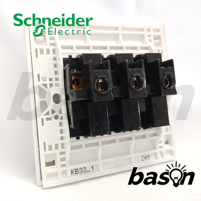 SCHNEIDER Vivace 3 Gang 1 Way Switch - Saklar 3 Tombol 1 Arah