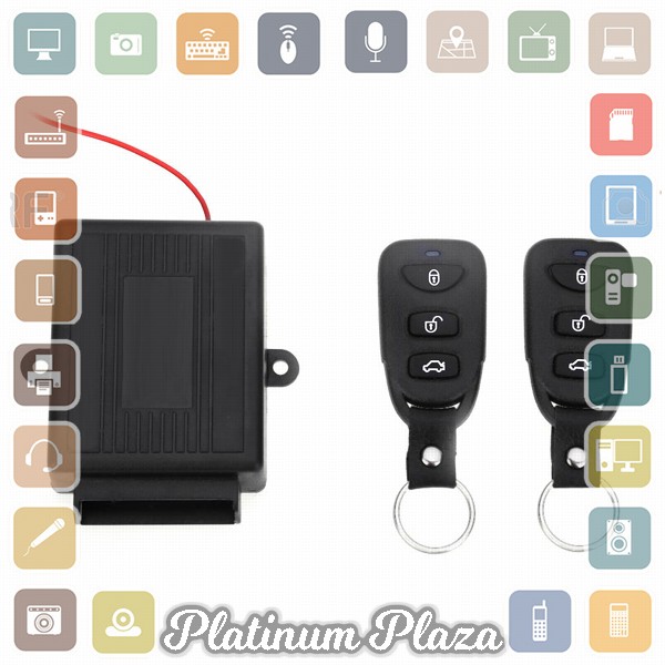 Eunavi Keyless Entry System Remote Control Wireless Door Lock Mobil -124908 - Black`3Z3DI9-