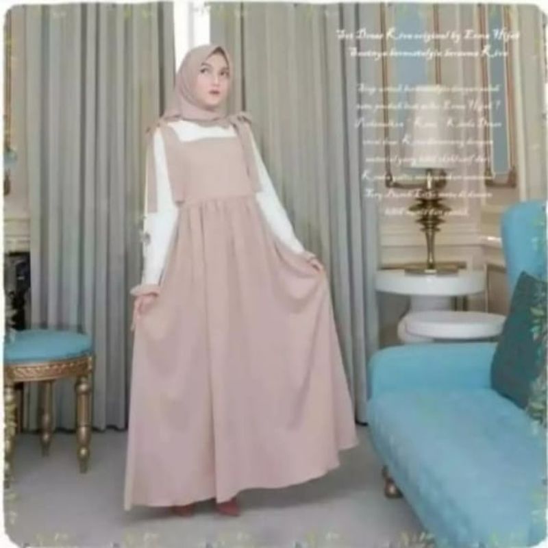 baju kiva/gamis kekinian/baju muslim ABG murah/gamis anak tanggung