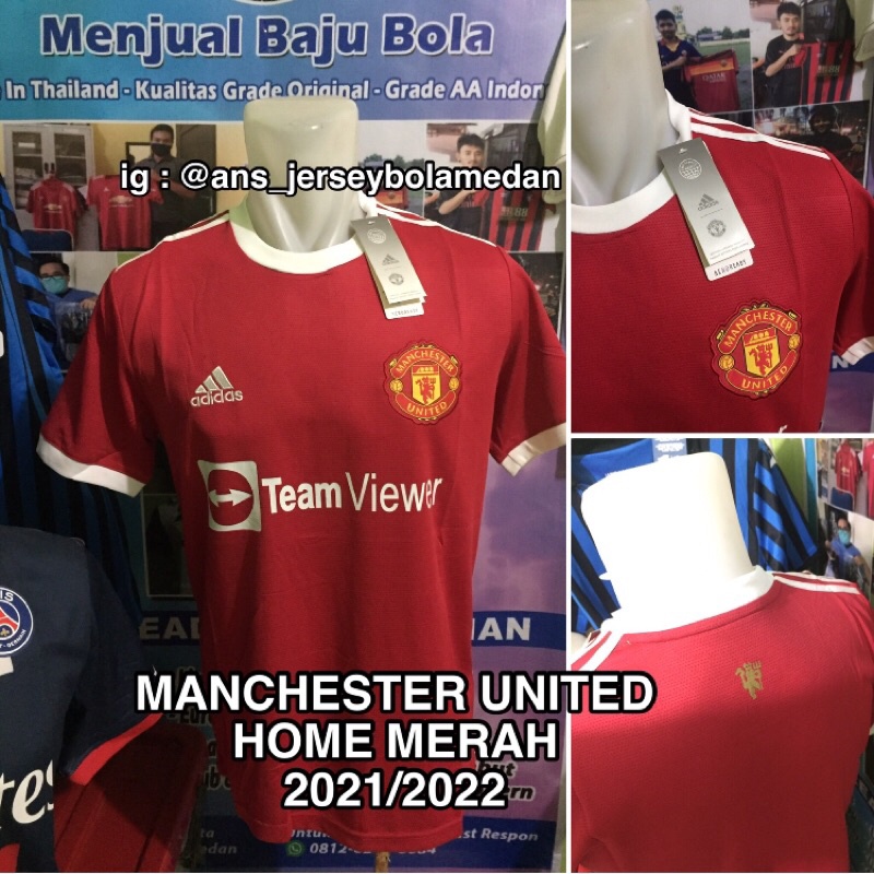 Jual Jersey Manchester United home merah 2021/22 grade ori Indonesia