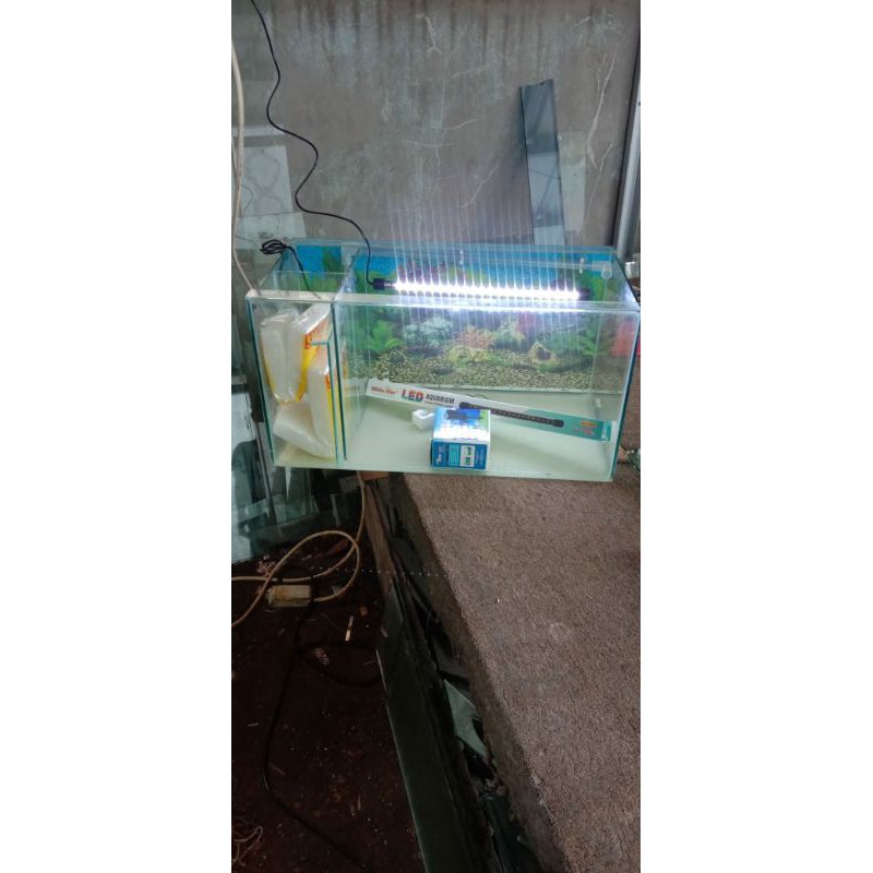 Aquarium 60x30x30 filter samping paket
