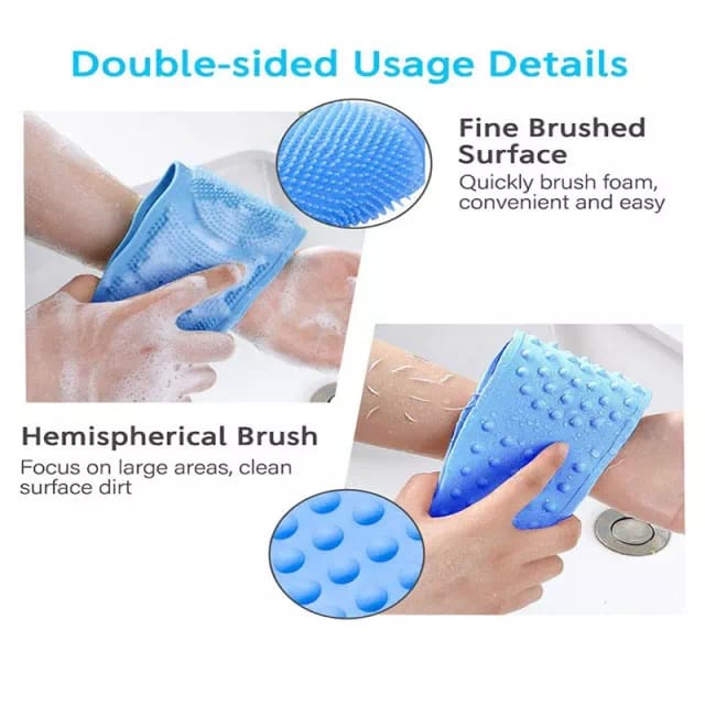 Sikat Punggung Silicone - Sponge Busa Spons Penggosok Badan Import Real Pict AFM