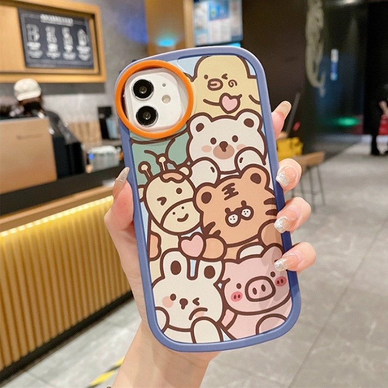 Soft Case TPU Matte Shockproof Motif Hewan Cover iPhone 13 12 11 Pro Max Xr X Xs Max Se 2020 7P 8P 7 8P