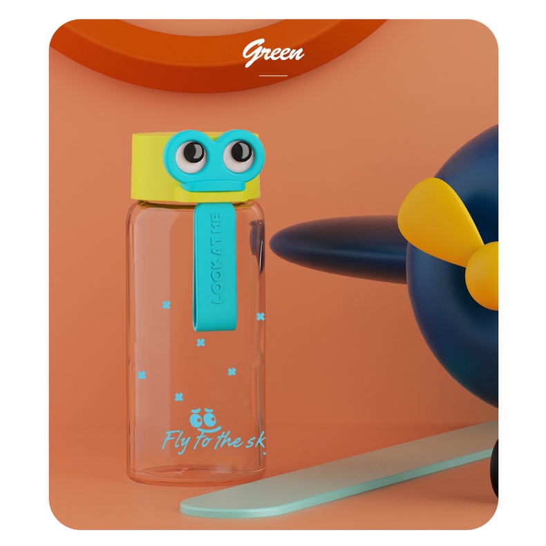 X&W Botol Minum Kaca Pilot J2407 180ml BPA Free