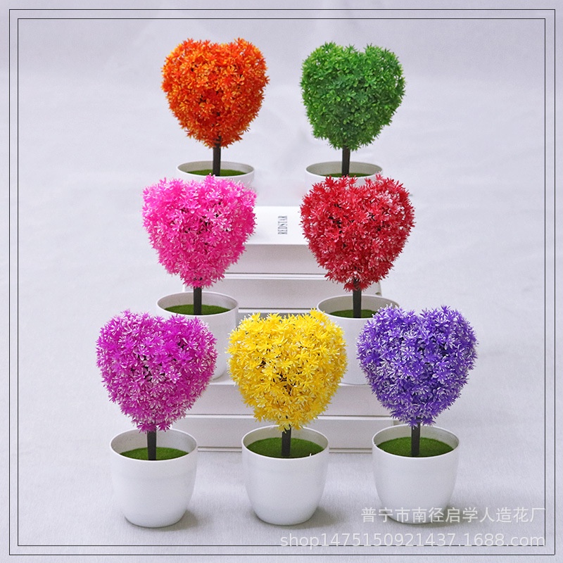 Satu7an PBP29 Tanaman Bunga Plastik Tanaman Hias Pot Bunga Dekorasi Rumah Artificial Flower-8