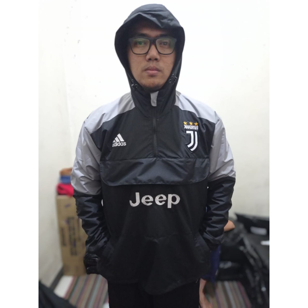 Jaket Santai Rover Juventus Juve Parasut Taslan Kerja Kantor Motor Big Size Besar Jumbo XXL