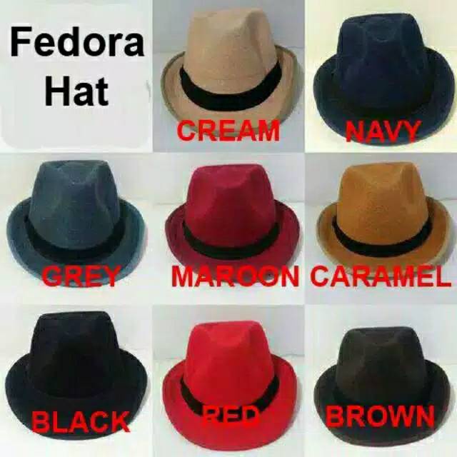 Topi Fedora Pria Dewasa Premium Original Warna Putih Fedora Hat White Pria Wanita Topi Pedora Pria Wanita Import Original Asli