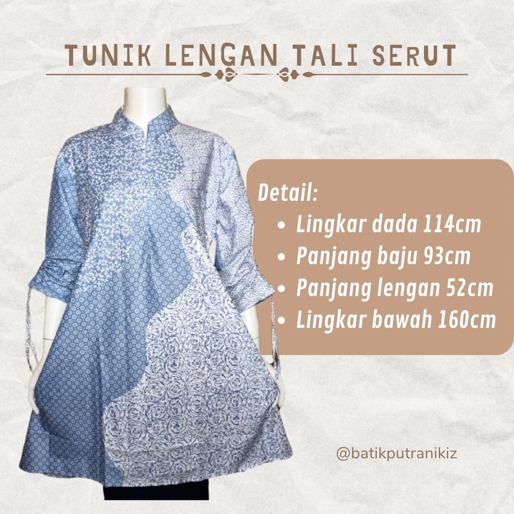 Tunik Batik Lengan Tali Serut (COD)