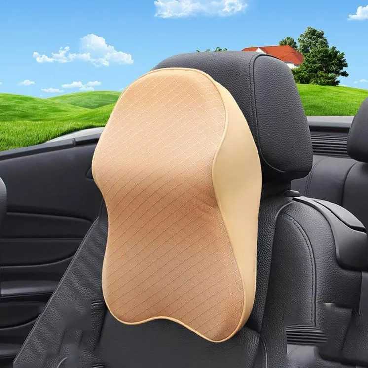 Bantal Leher Kursi Mobil Ergonomis 3D Memory Foam Pillow