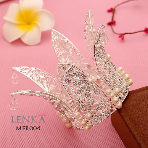 [STOK TERBATAS] MAHKOTA WEDDING BRIDAL CROWN PESTA AKSESORIS RAMBUT MFR004