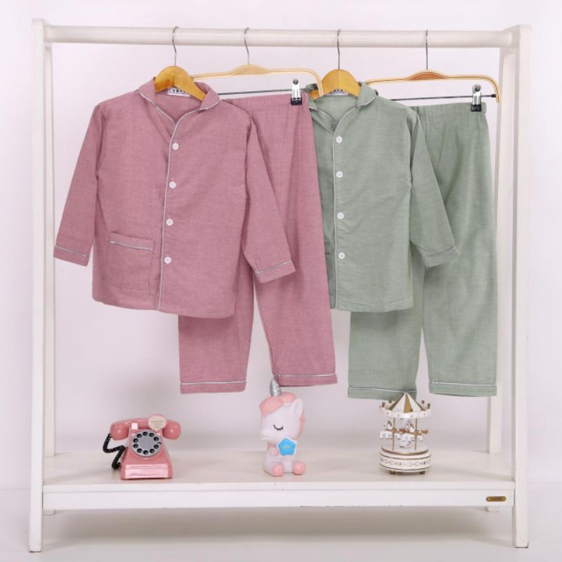 piyama anak polos / baju tidur anak ( 1kg 6 pcs )