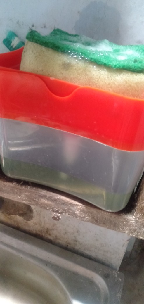 Dispenser Sabun Cuci Piring Sponge Busa Tempat Sabun Cair Spons Cuci Piring 2 In 1free Spons