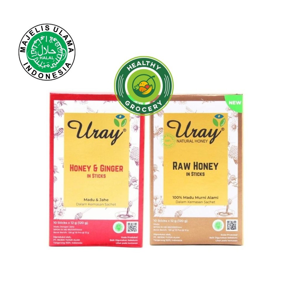 

Uray Raw Honey In Stick 10 Stick 120gr / Honey & Ginger In Stick 10 Stick 120gr