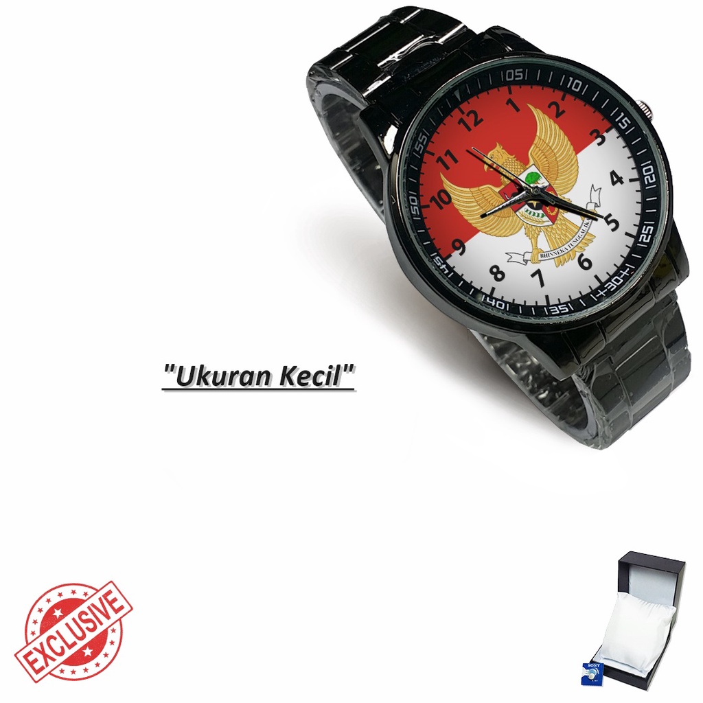 Jam Tangan Rantai Couple GARUDA MERAH PUTIH