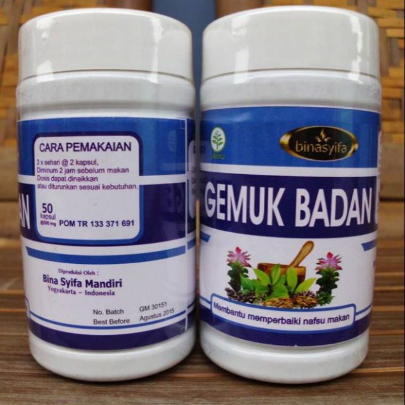 BINASYIFA GEMUK BADAN Asli Kapsul Penggemuk Badan Menambah Nafsu Makan Anak & Dewasa Binasyifa Herba