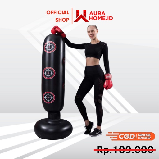 Vertical Punching Bag Tiang Samsak Inflatable 1.6M / Samsak berdiri Tinju Boxing Taekwondo Karate An