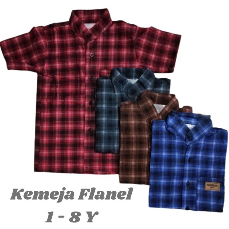 Kemeja Anak Flanel 1- 6/7 Tahun