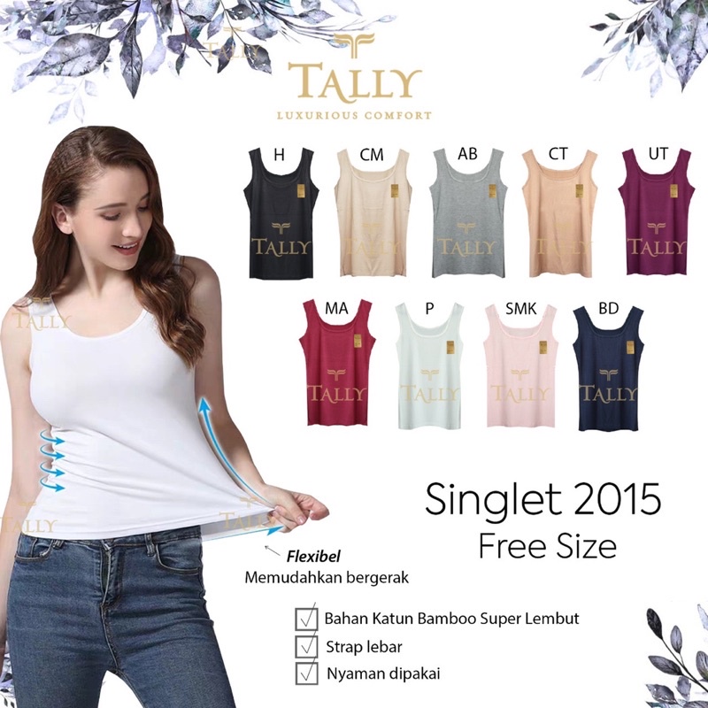 Tengtop | tank top singlet wanita TALLY 2015 freesize fit to XL