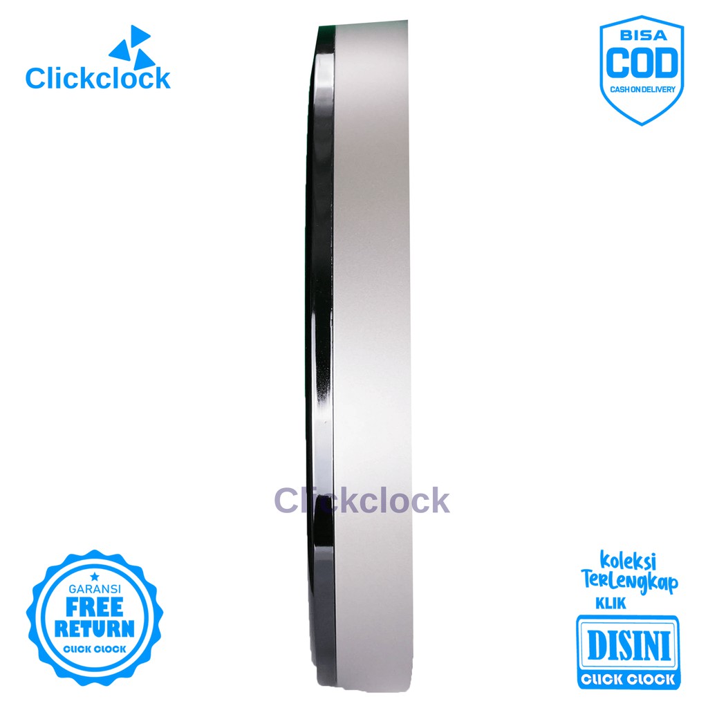 Jam Dinding Quartz Minimalis Gold Silver Gun Glenmore GM-5581P Besar Dekorasi Kamar Unik