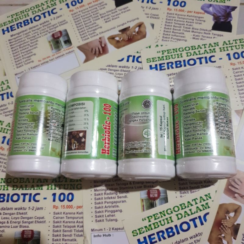 Herbiotic 100 Original Pembelian 4 Botol Distributor Resmi