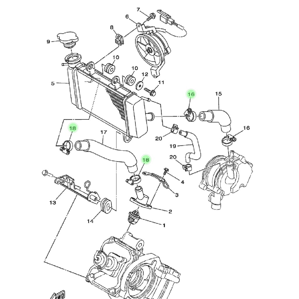 HOSE CLAMP KLEM KLEMAN SELANG RADIATOR KANAN JUPITER MX 135 LAMA OLD NEW NJMX ORIGINAL YGP