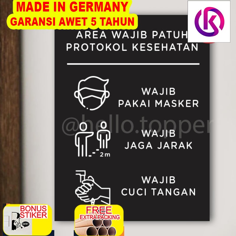 

Terlaris Sign Area Wajib Patuh Protokol Kesehatan | Sign Akrilik Label Acrylic