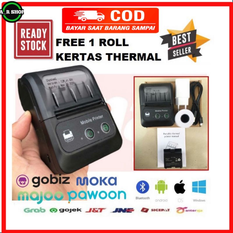 Mesin Cetak Print Printer Mini Struk Resi Bluetooth