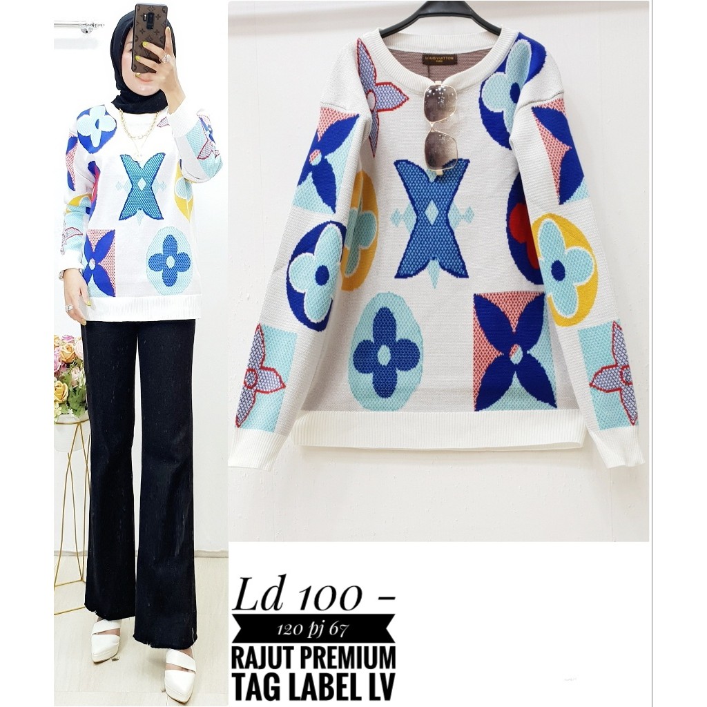 SWEATER RAJUT PREMIUM TAG LABEL LV