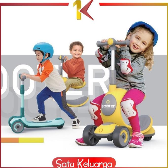 SK-M191 Scooter Anak 3 IN 1 Mainan Dorongan Anak / Otoped Skuter Anak
