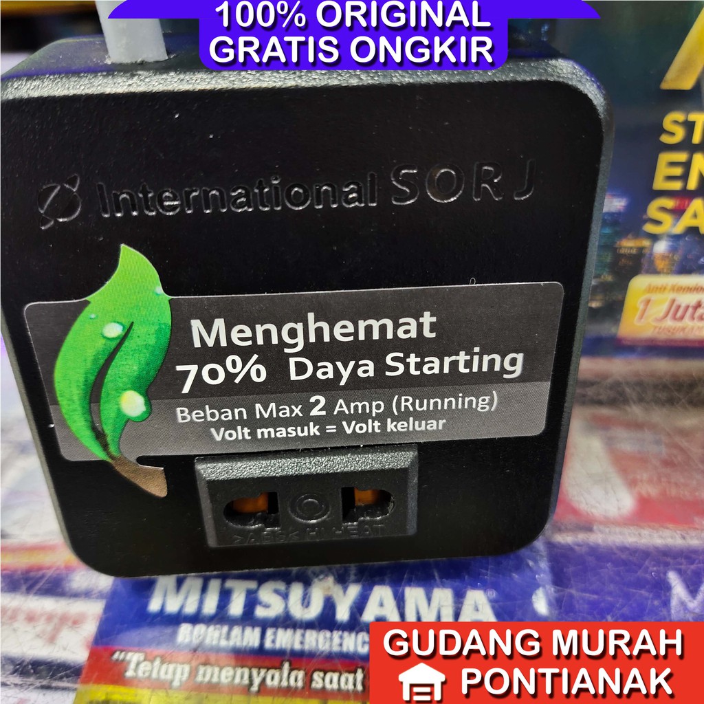 International SORJ 70% persen Energy saver Penghemat listrik Original asli (Produk dan Kemasan Baru)