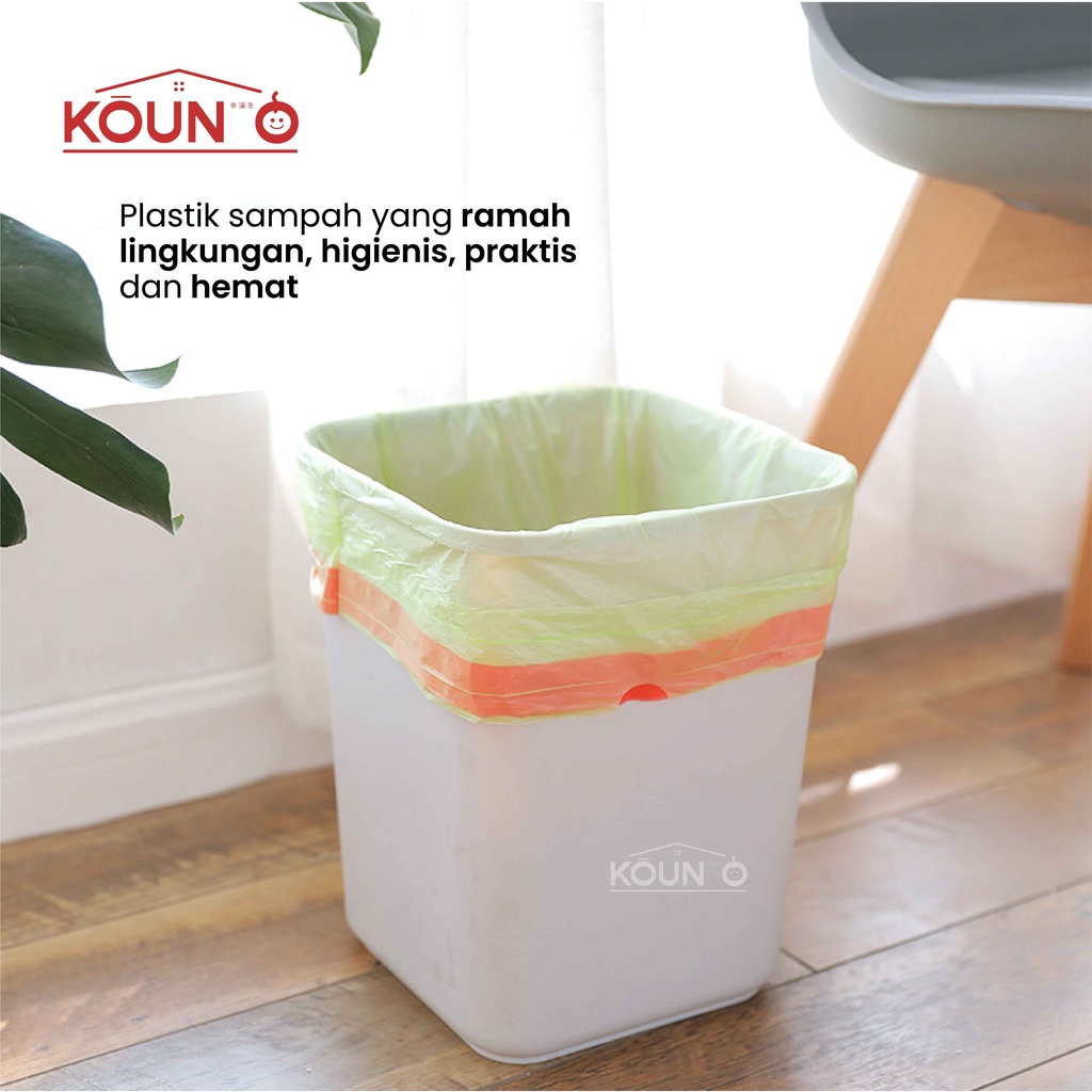 Kantong Plastik Sampah Roll Gulungan Perlengkapan Rumah Tangga Kantong Plastik Kresek Dengan Tali