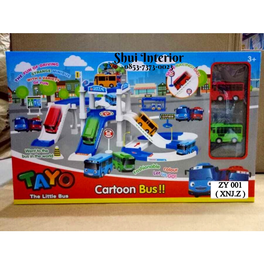 Mainan Tayo | Diecast Tayo | Mainan Mobil Anak Bus Tayo Play Set ZY001