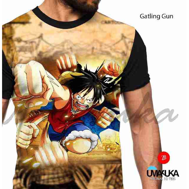 Kaos 3D Full Print Umakuka One Piece Luffy