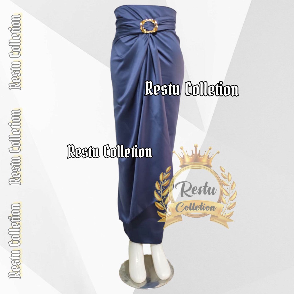 COD Rok Lilit Polos Bawahan kebaya Bahan Velvet Satin Premium Gratis Ring