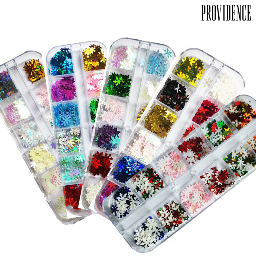 Sequin Laser Luminous Bentuk Snowflakes Untuk Dekorasi Makeup Mata