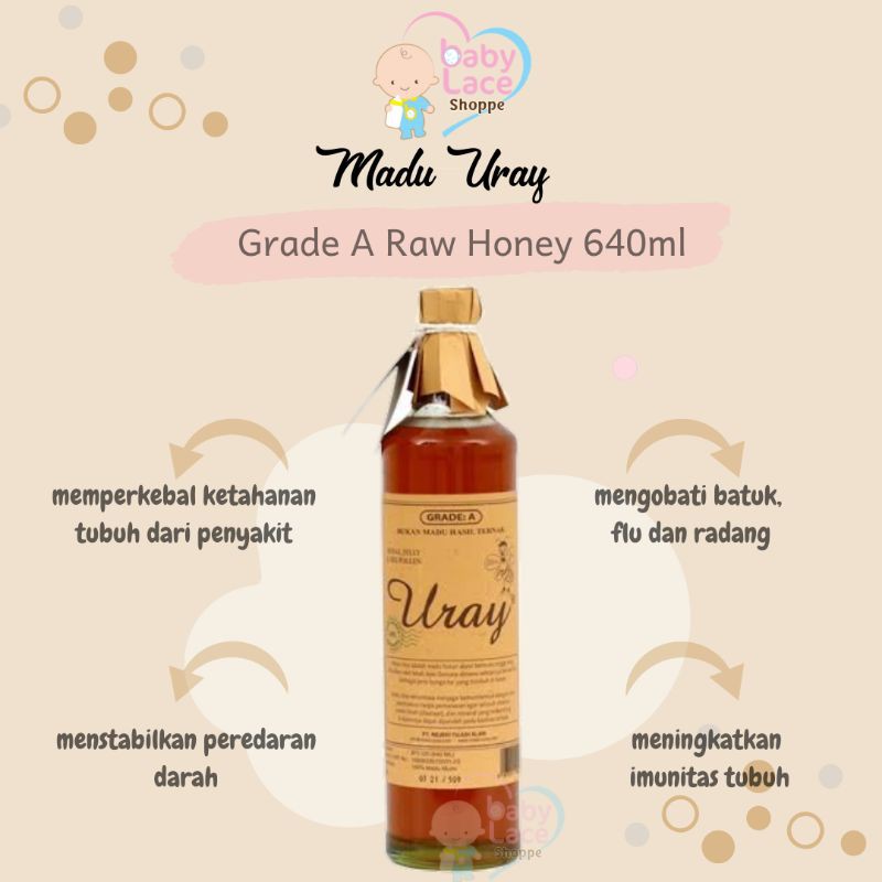 

Madu Uray Natural Raw Honey / Madu Hutan - 640ml