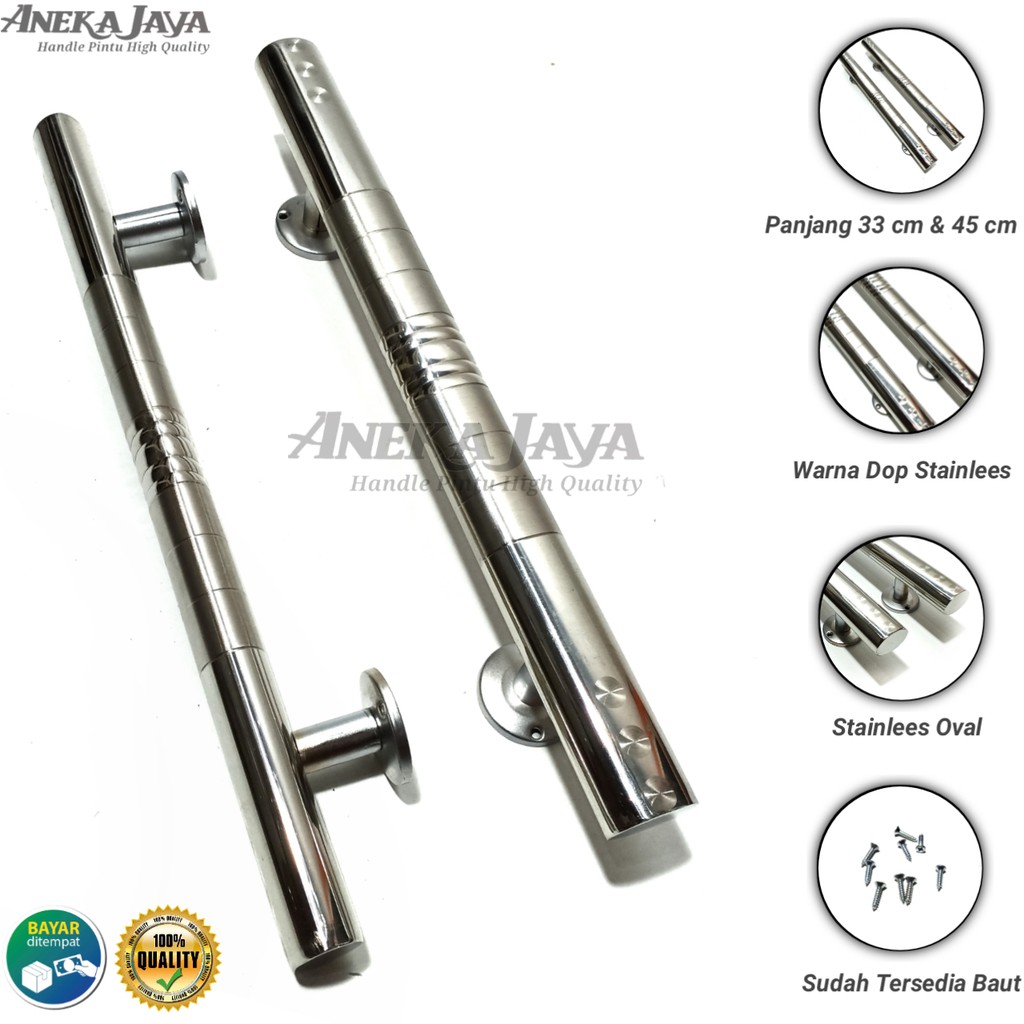 Satu 1 set Handle kunci Pintu rumah 33 cm / Tarikan Pintu rumah / gagang pintu rumah murah Stainlees