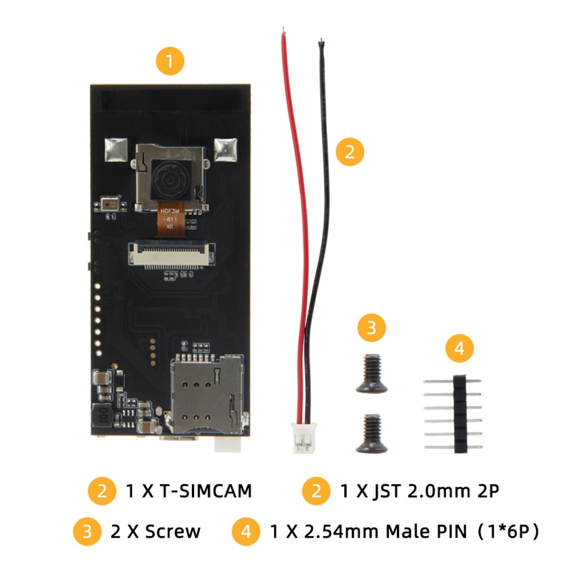 Btsg ESP32-S3 CAM Papan Pengembangan T-SIMCAM WIFI BT5.0 T-PCIE SIM Module