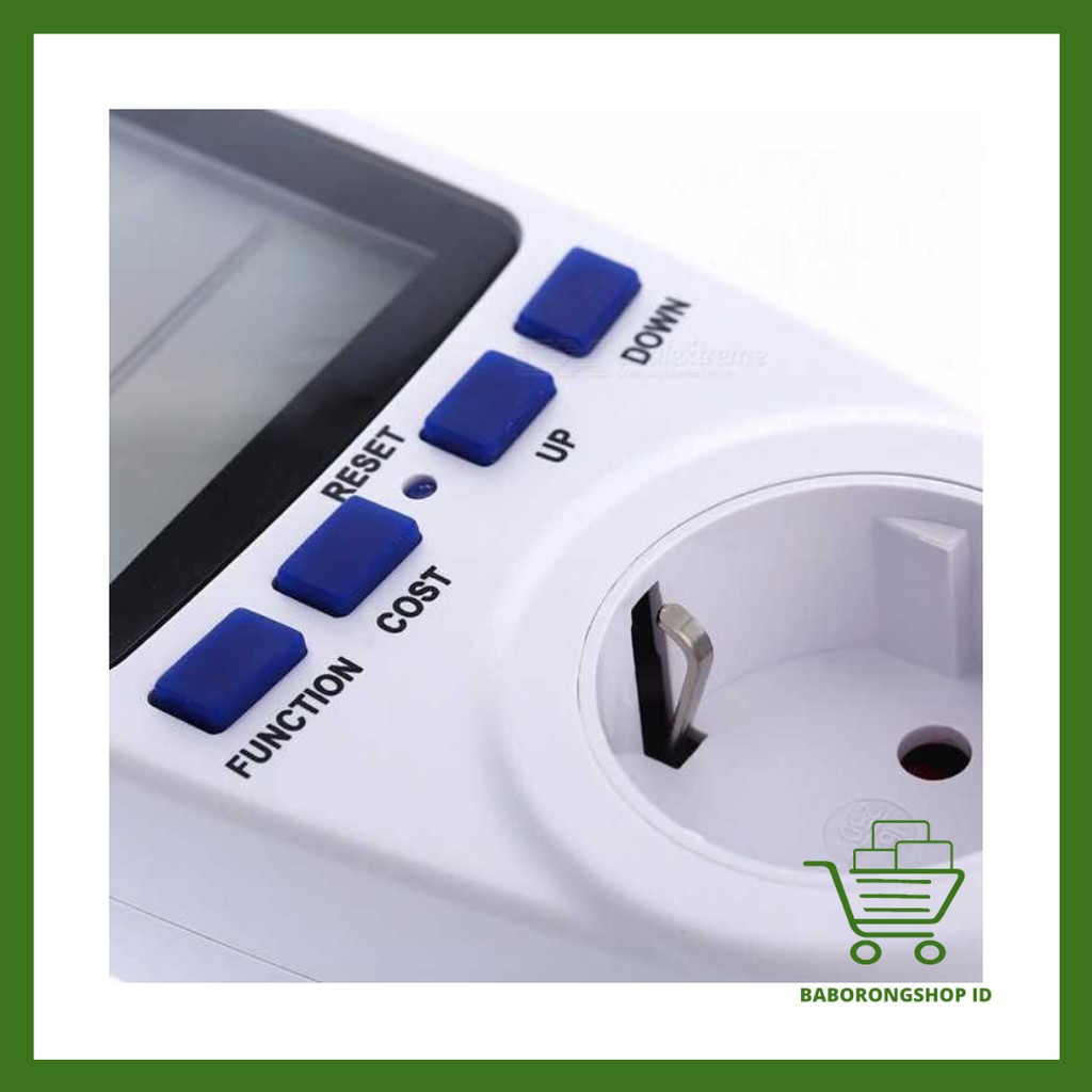 Taffware kWh Meter Pengukur Biaya Lisrik Rumah Multifungsi KWE-PM01 White Grab Medan