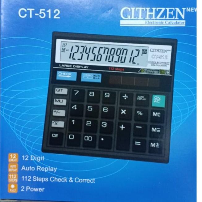 

xahw Kalkulator Citizen CT 512 12 Digit -Kalkulator Check / Kakulator Dagang Besar / Calculator CT 512 MURAH Original