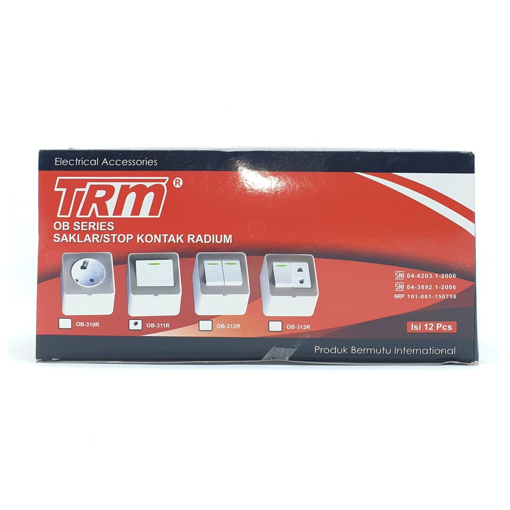 @12 Pcs (1 Kotak) TRM-311R OB Segi Saklar Engkel TRM-311R Outbow Radium SNI