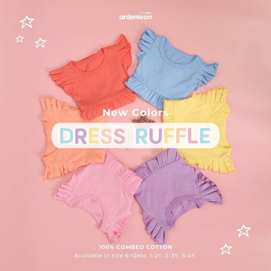 Makassar ! Baju Dress Ruffle ARDENLEON RUFF 02 New Color