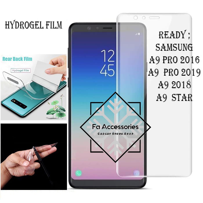 FA ANTI GORES JELLY HYDROGEL SAMSUNG GALAXY A9 A9PRO A9STAR  FULL SCREEN PROTECTOR SHOCK PRO  STAR